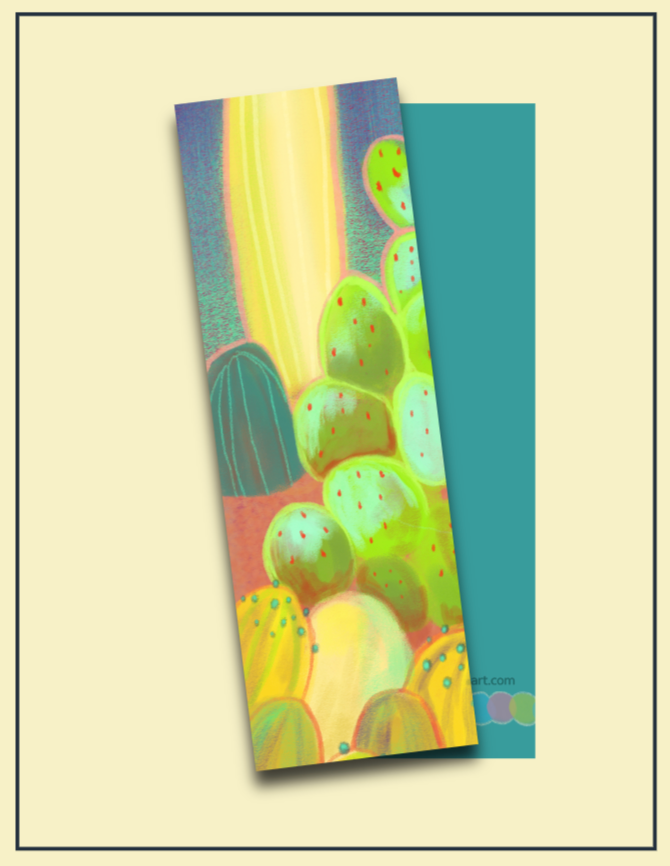 Green/Yellow Cactus Bookmark