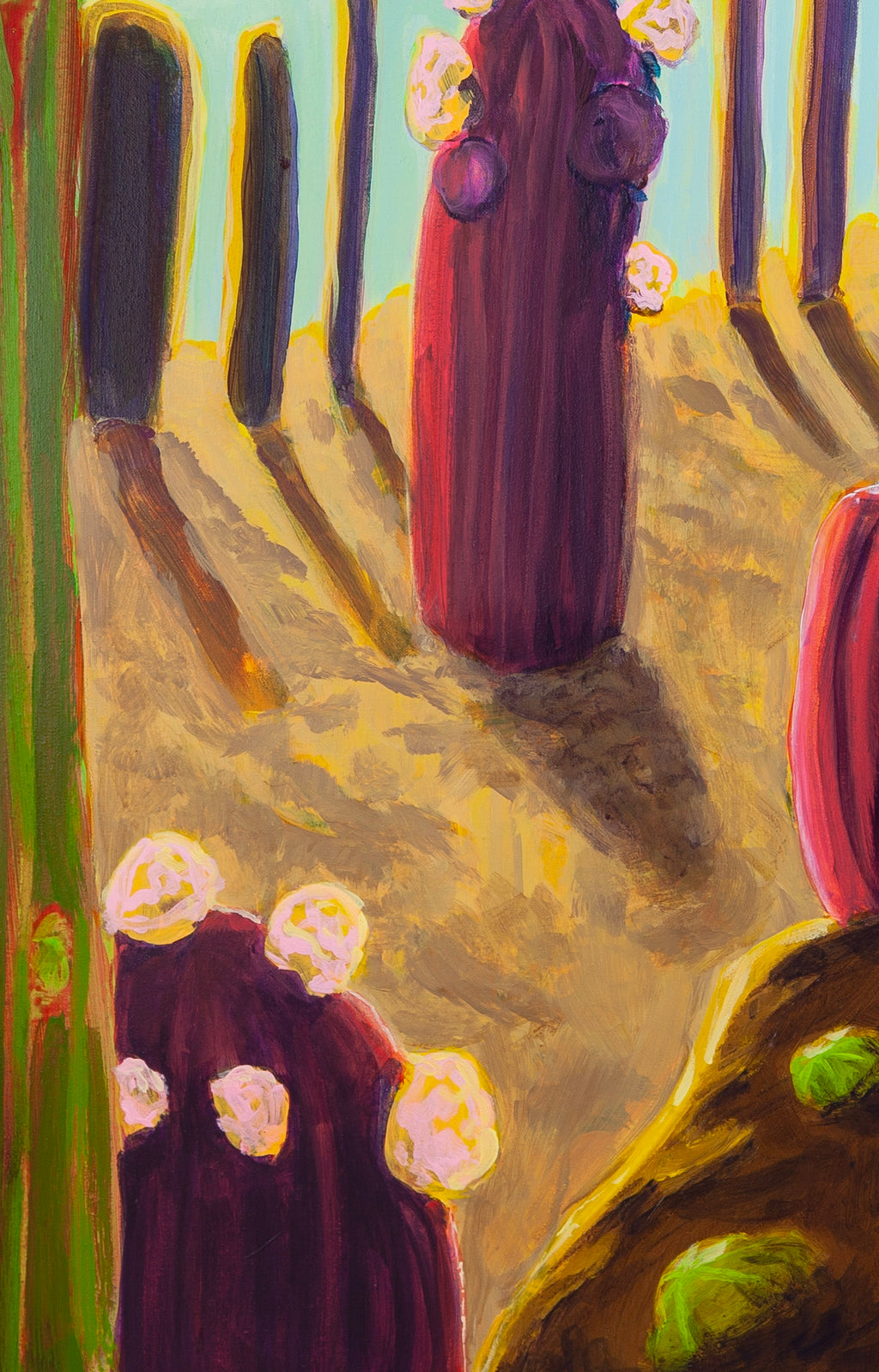 "Between Two Cactuses" Original Painting