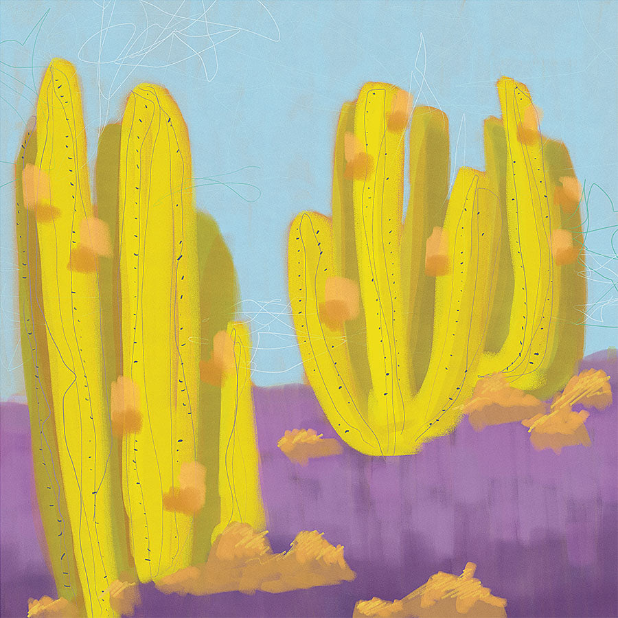 Yellow,Green/Purple Poster
