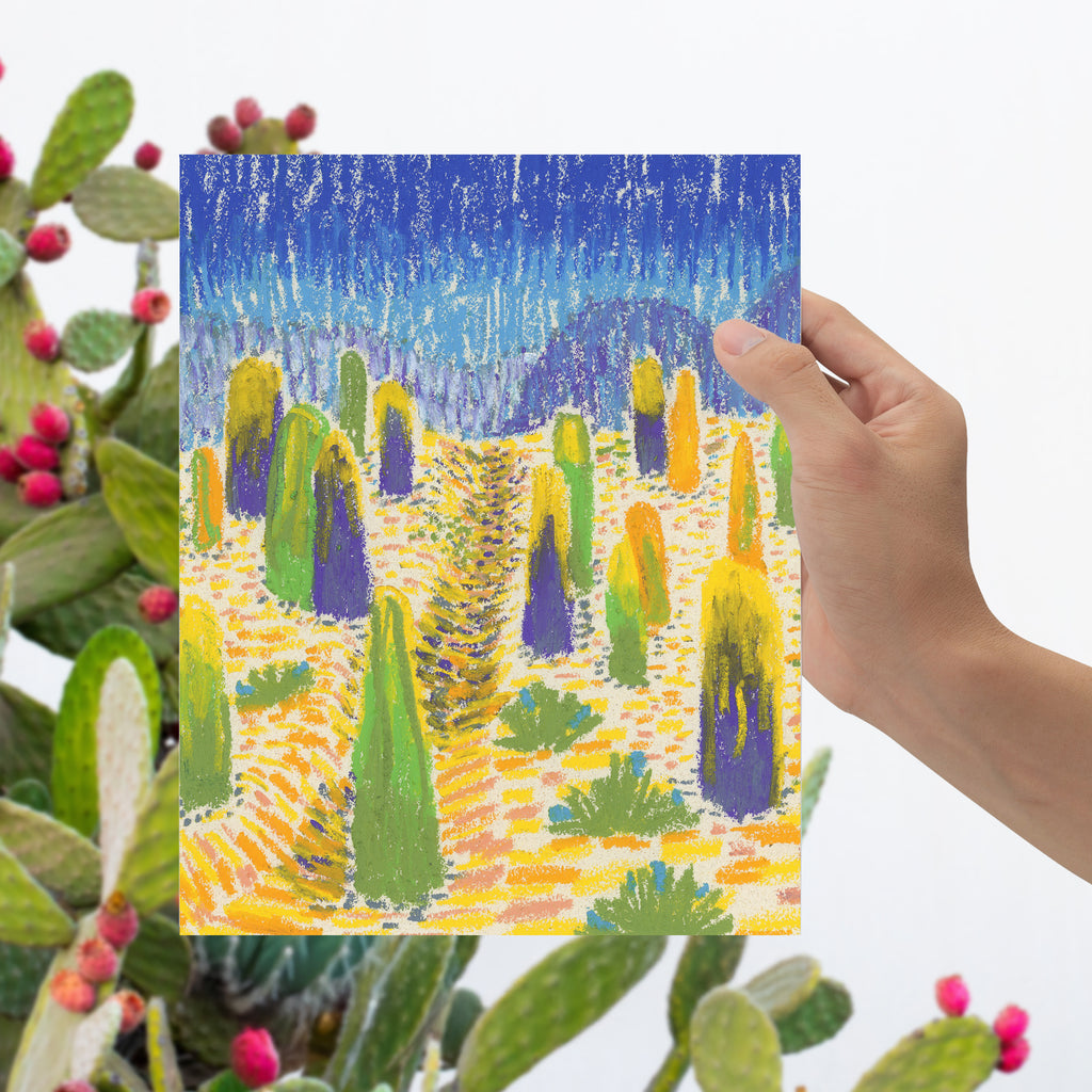 Blue/Yellow Desert Landscape