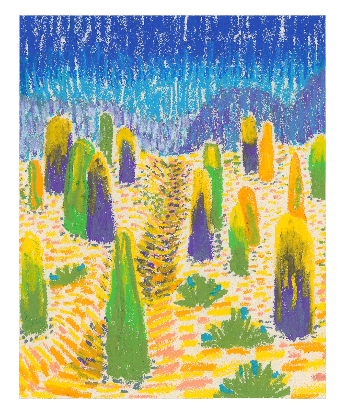 Blue/Yellow Desert Landscape