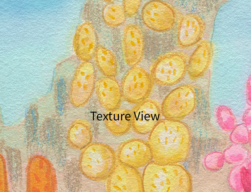 Yellow/Pink/Orange Cactus Landscape