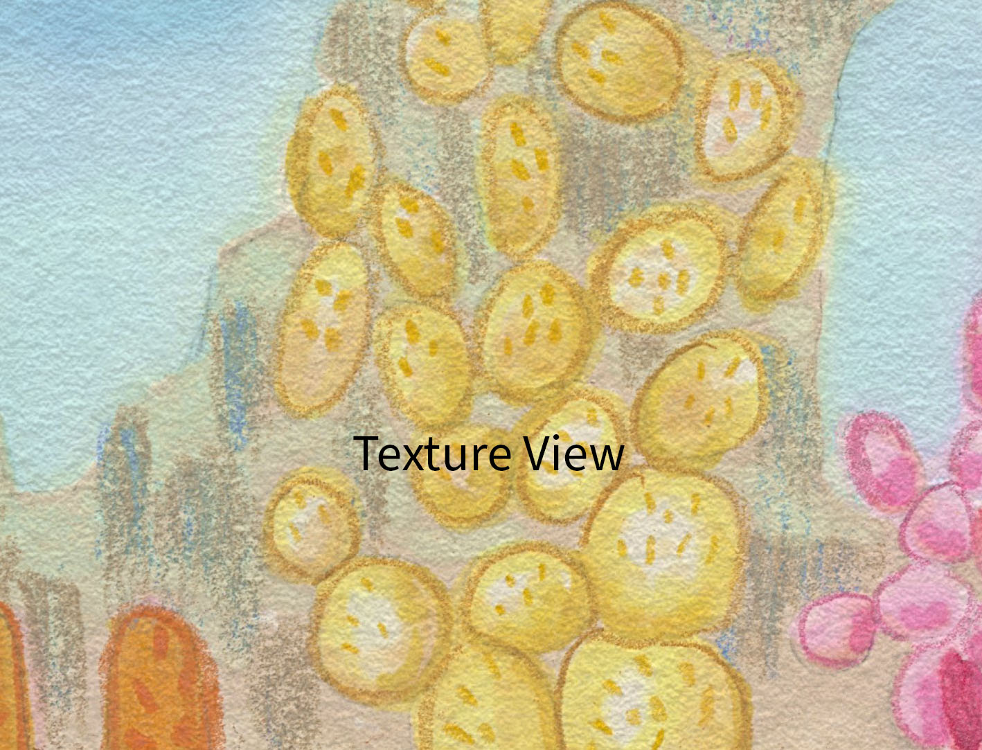 Yellow/Pink/Orange Cactus Landscape