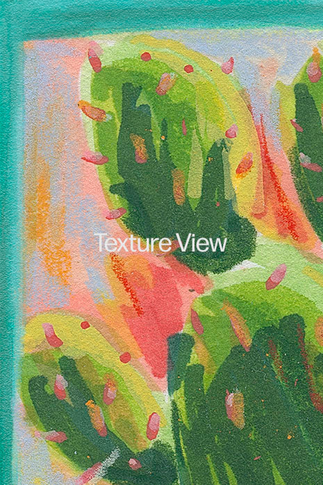 Green Cactus Red Sky