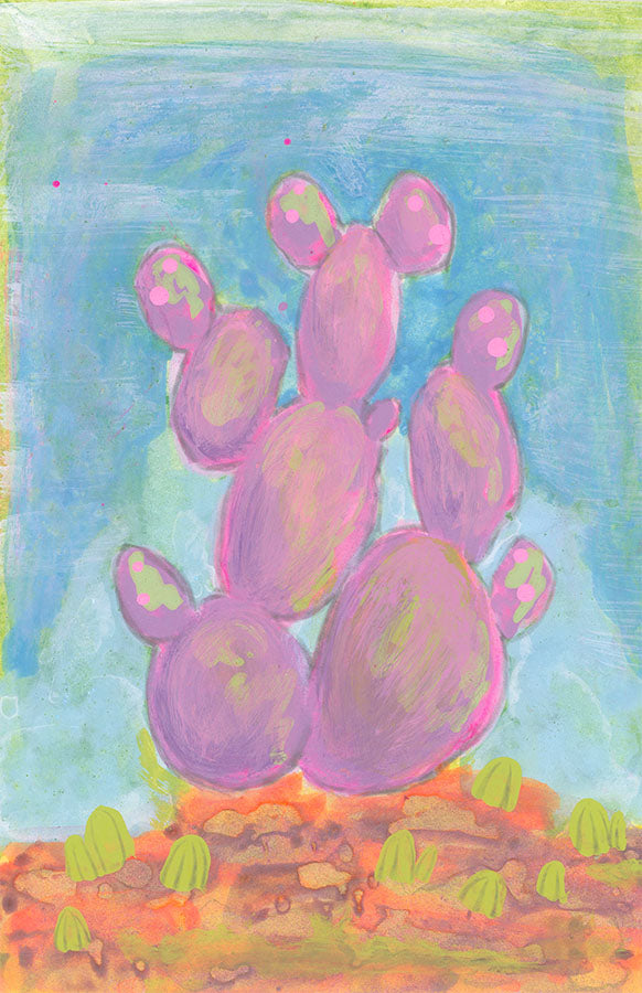 Purple Cactus Paddles