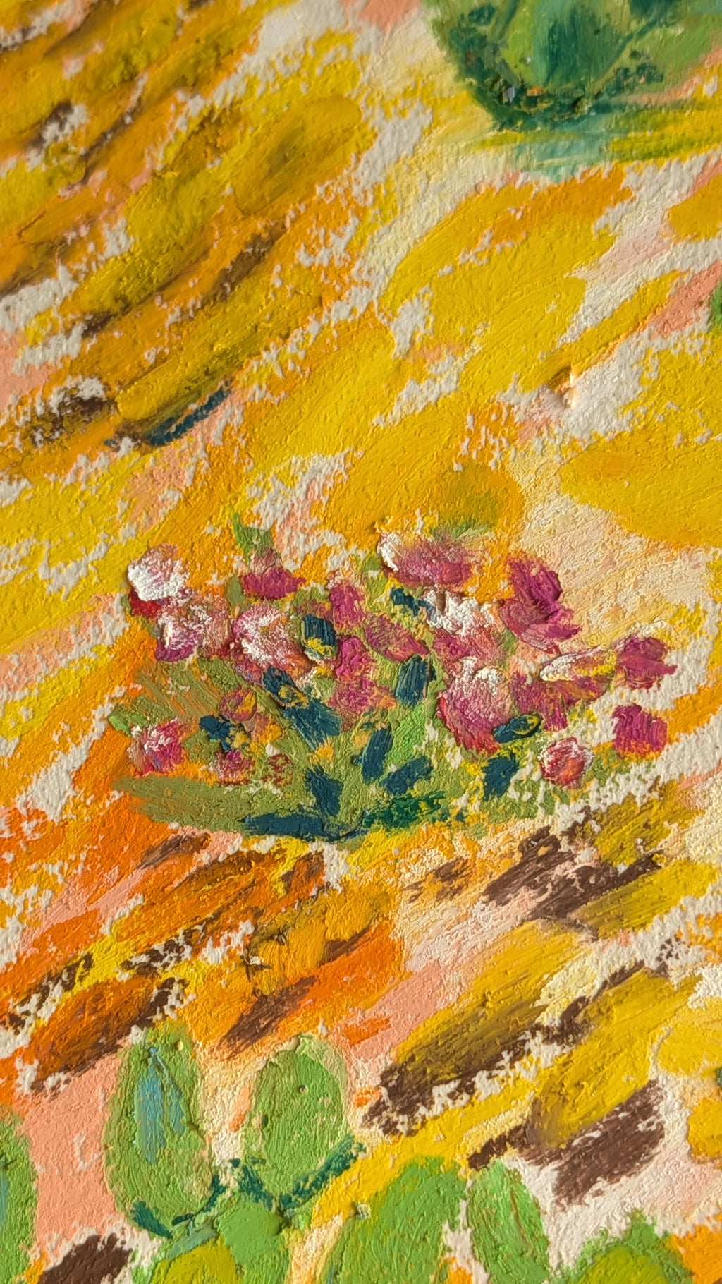 Yellow/Orange Field with Cacti (Impressionist)