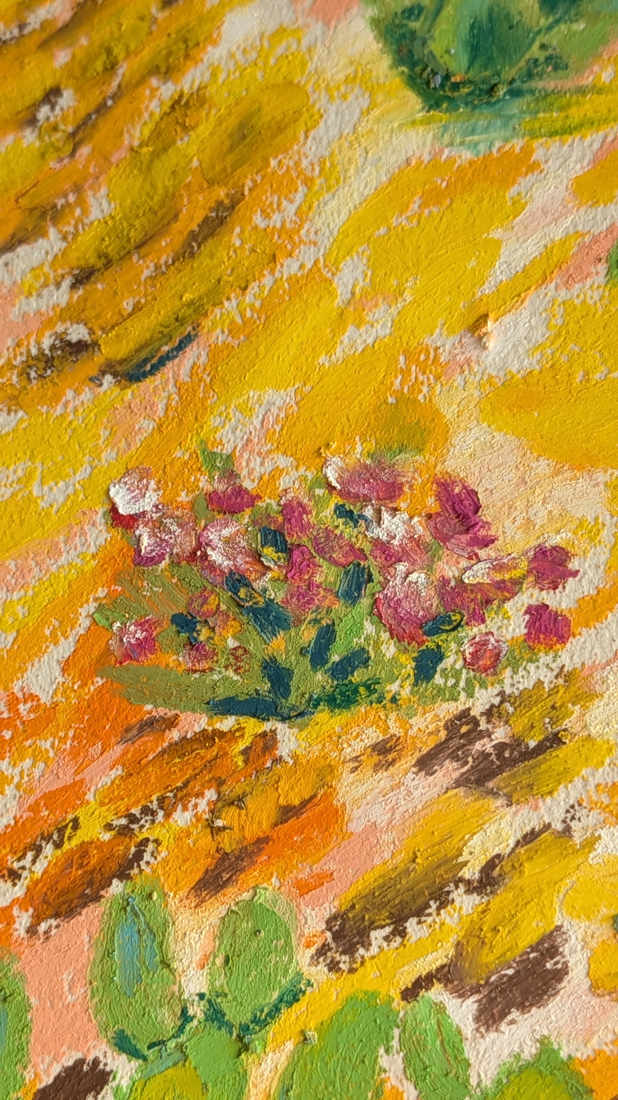 Yellow/Orange Field with Cacti (Impressionist)