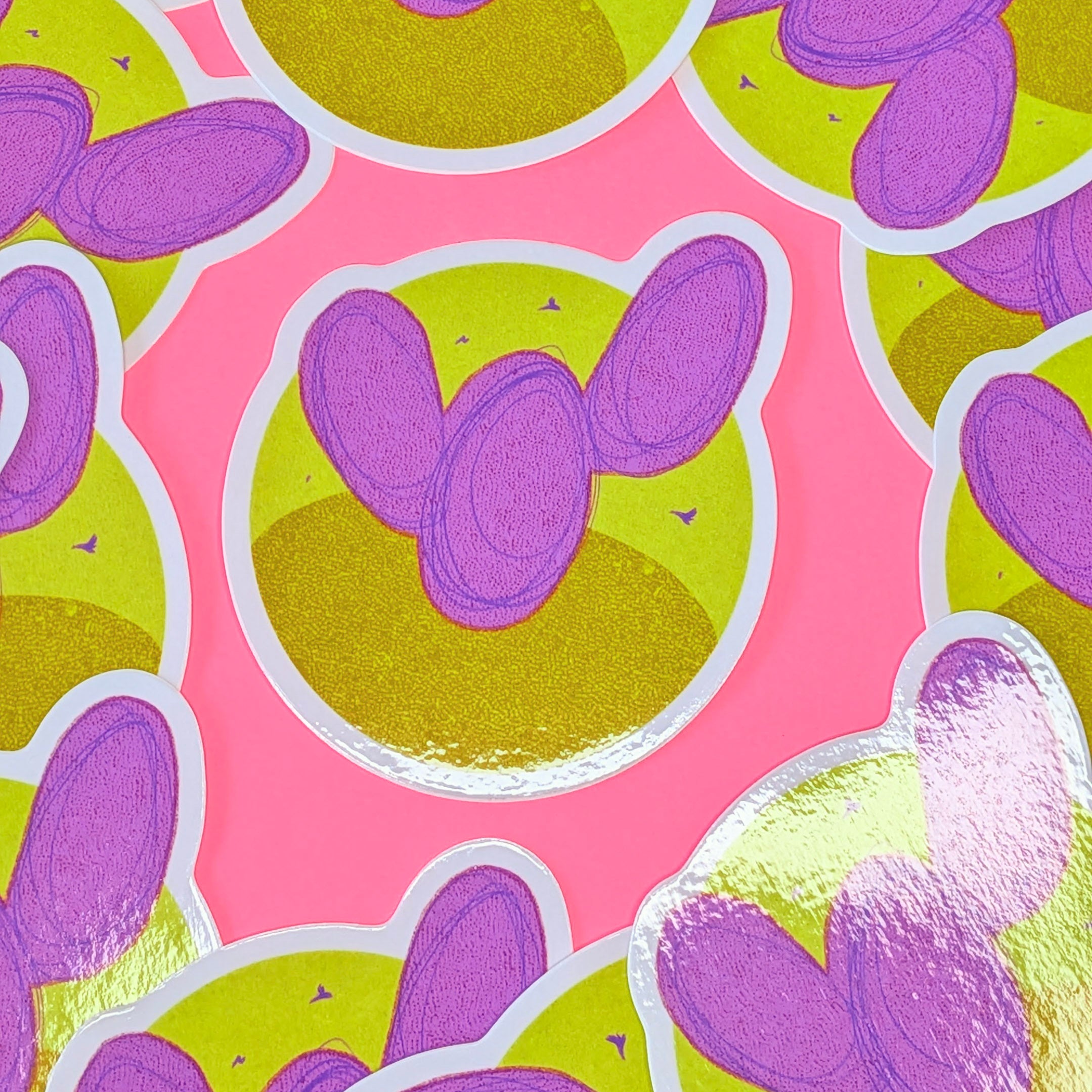 Purple Cactus/YellowGreen Sticker