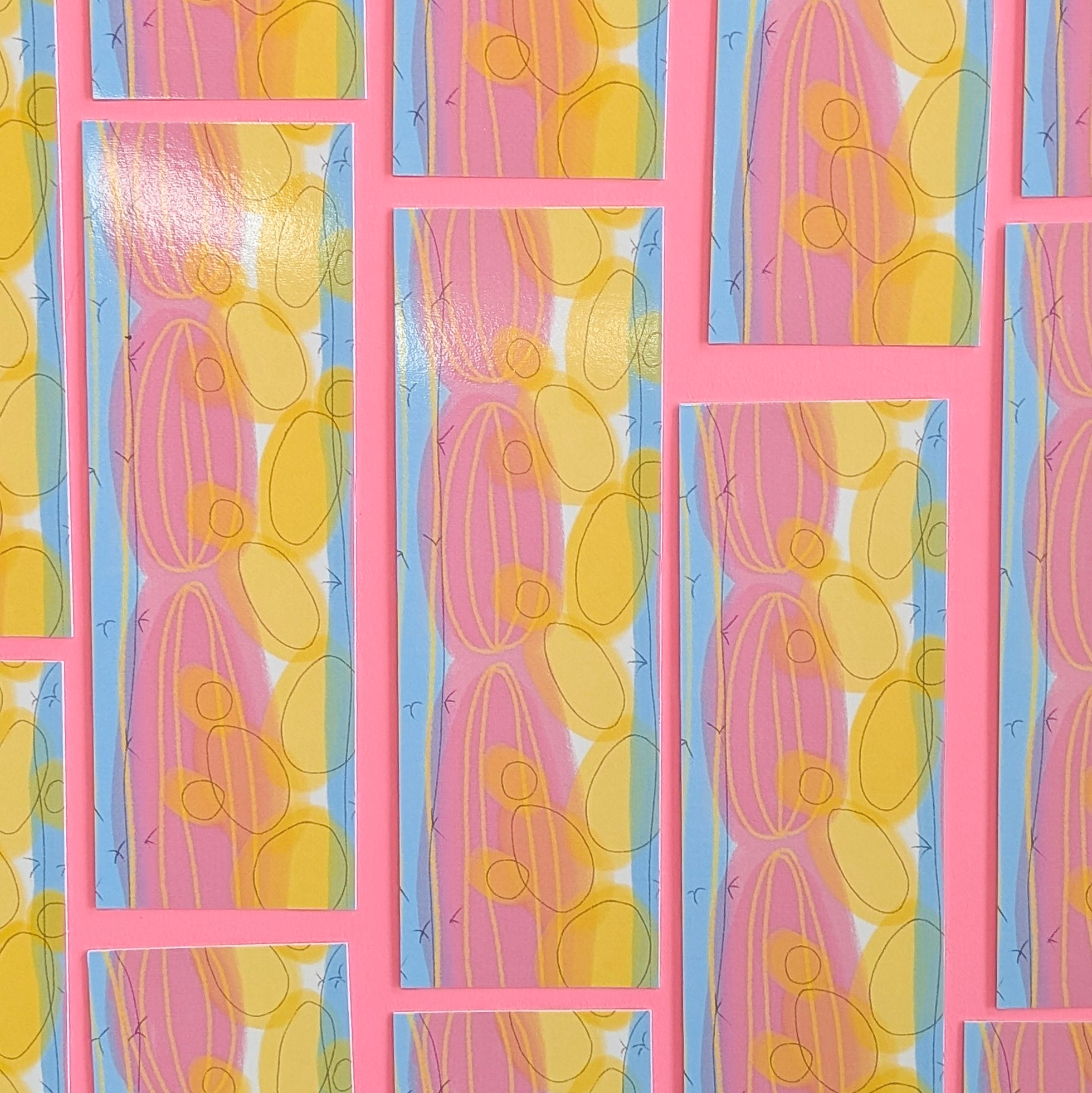 Pastel and Simple Cactus shapes Bookmark