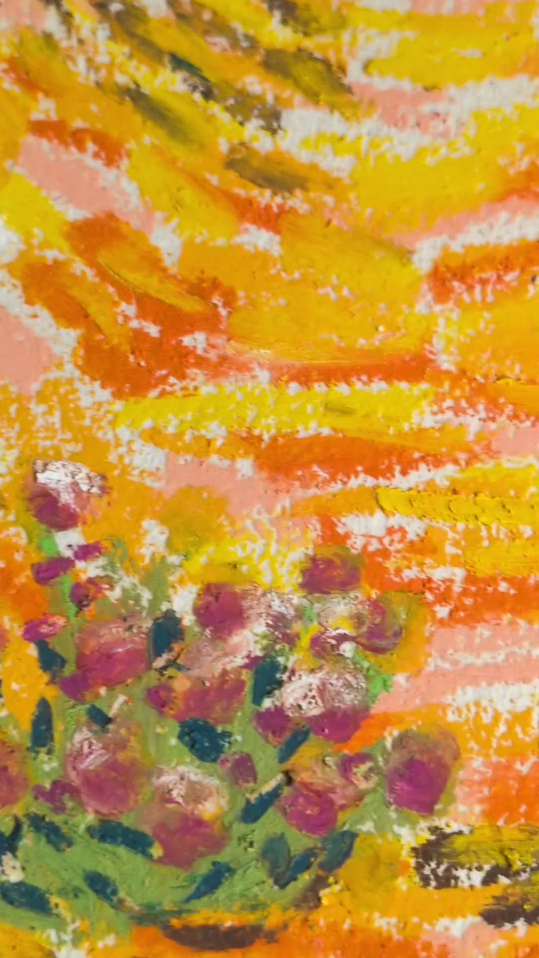 Yellow/Orange Field with Cacti (Impressionist)